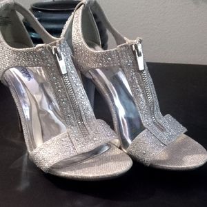 Silver Slipper Heels